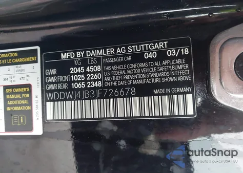 2018 Mercedes-Benz C 300 from USA, damaged, VIN WDDWJ4JB3JF726678